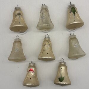 8- Sears Imperial Collection Christmas Tree Ornaments MERCURY GLASS BELLS